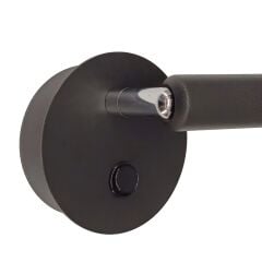 Silver Siyah Metal Okuma Lambası Aplik