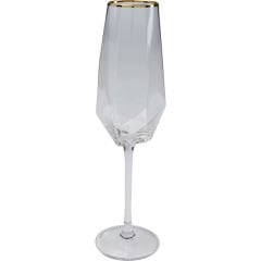 Diamond Gold Rim Şampanya Kadehi