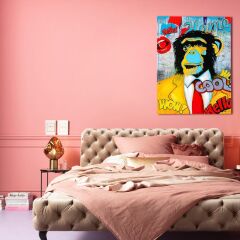 Resim Dokunuşlu Show Maymun 90x120cm