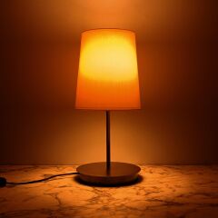 Slender Krom Renk Metal Abajur