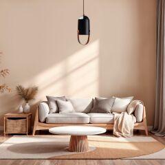 Neol Deri Kemer Detaylı Siyah Sarkıt Avize