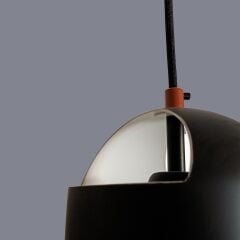 Neol Deri Kemer Detaylı Siyah Sarkıt Avize