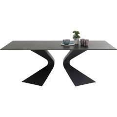 Gloria Black Stoneware Yemek Masası