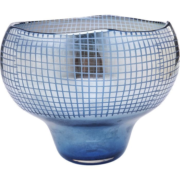Grid Luster Mavi Vazo 28cm