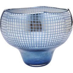Grid Luster Mavi Vazo 28cm
