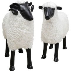 Deco Figurine Bathilde Ram White Dekoratif Obje