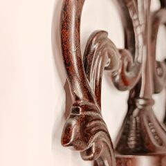 Letan Kahvrengi Metal Aplik