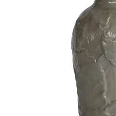 Yaprak Oymalı Krem Polyester Abajur