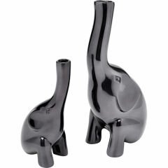 Buddy Anthracite 2'li Dekoratif Vazo