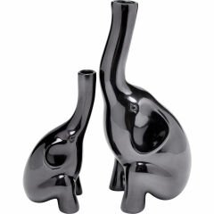 Buddy Anthracite 2'li Dekoratif Vazo