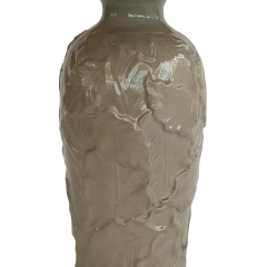 Yaprak Oymalı Krem Desenli Polyester Abajur