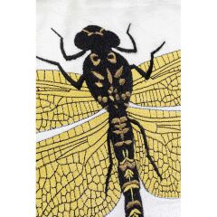 Cushion Glitter Dragonfly White 40x40cm