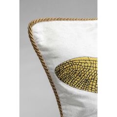 Cushion Glitter Dragonfly White 40x40cm
