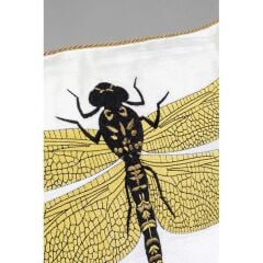 Cushion Glitter Dragonfly White 40x40cm