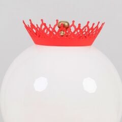 Taçlı Küre Abajur Pembe