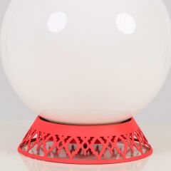 Taçlı Küre Abajur Pembe