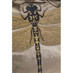 Cushion Glitter Dragenfly Brown 40x40cm