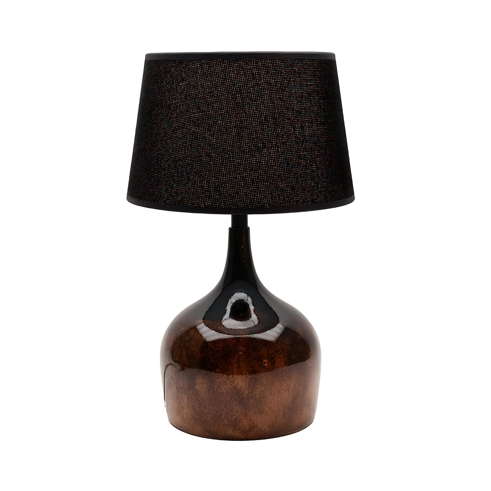 Pierce Kahve Polyester Abajur