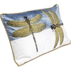 Coussin Glitter Dragonfly Blanc 50x30cm