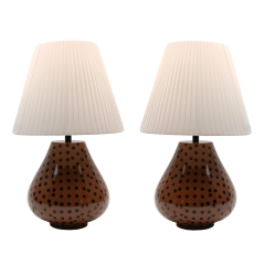 Karmen Kahverengi Polyester Abajur