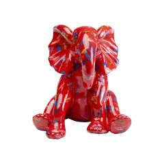 Deco Elephant Red Kare Design