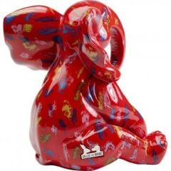 Deco Elephant Red Kare Design