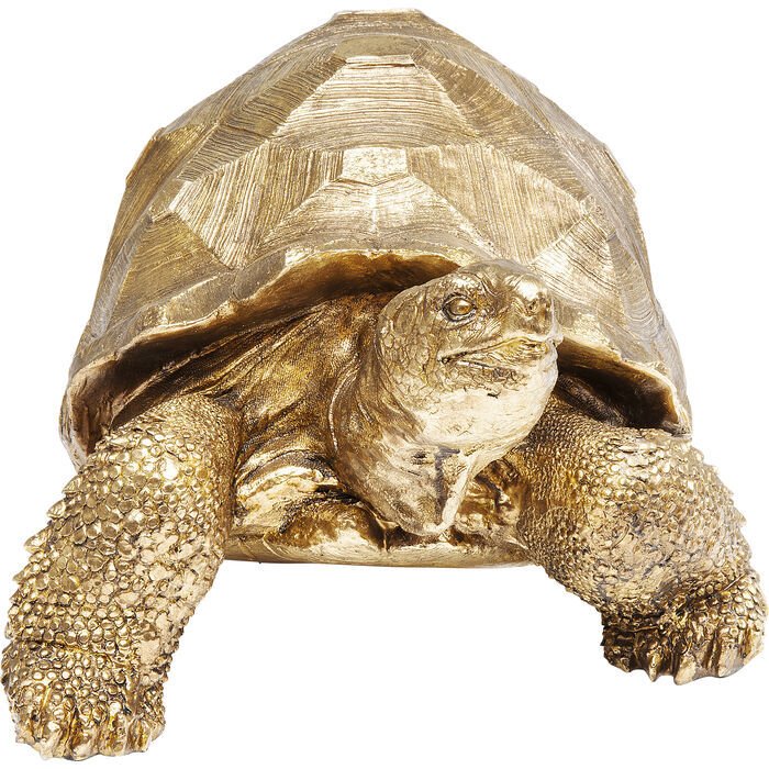 Turtle Gold Medium Dekoratif Obje 40cm