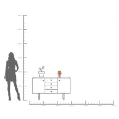 Vase Calabria Orange 28cm