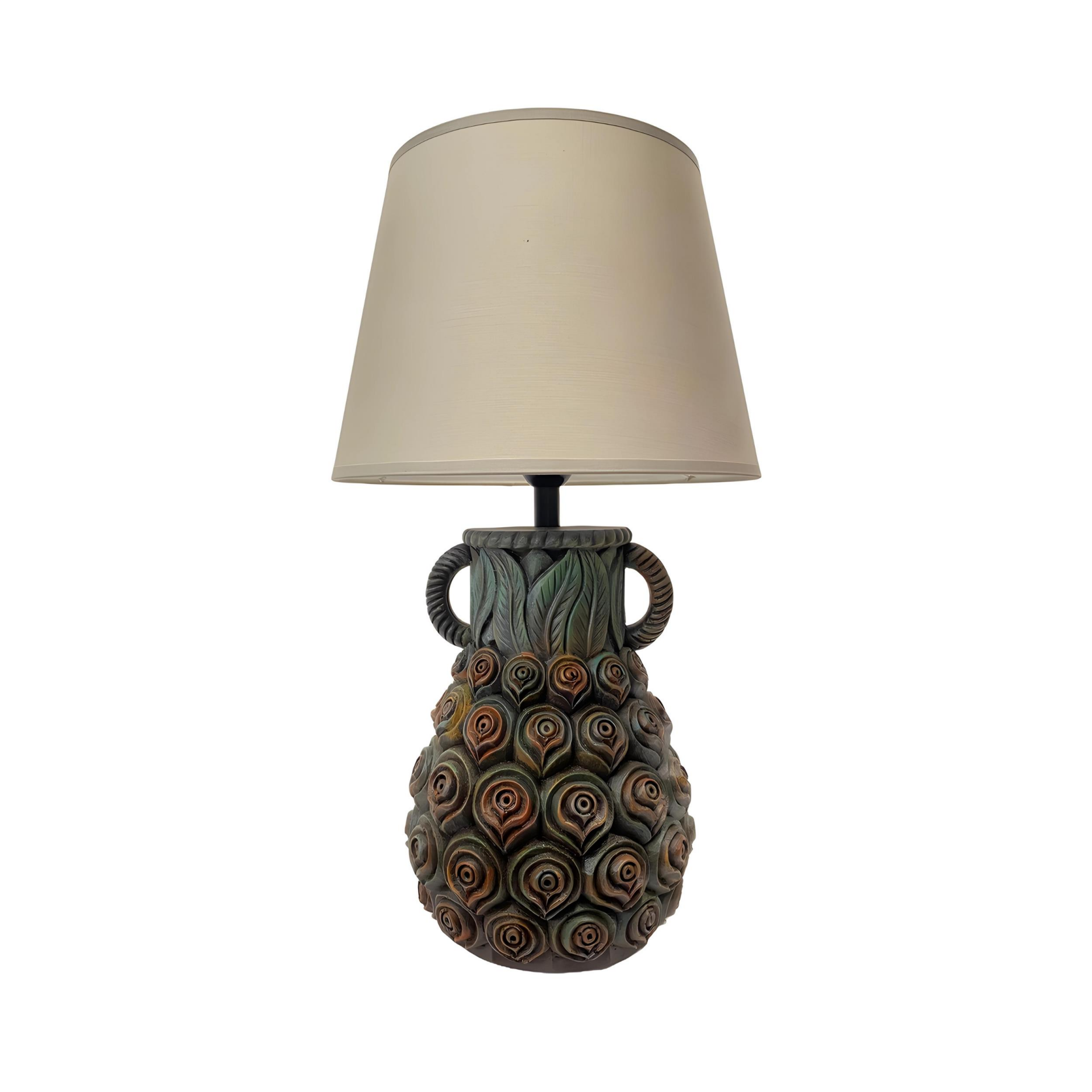 Rose Antrasit Yeşil Polyester Abajur