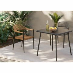 Chair with Armrest Palma Nature Sandalye