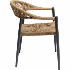 Chair with Armrest Palma Nature Sandalye