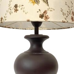 Edna Kahverengi Metal Abajur