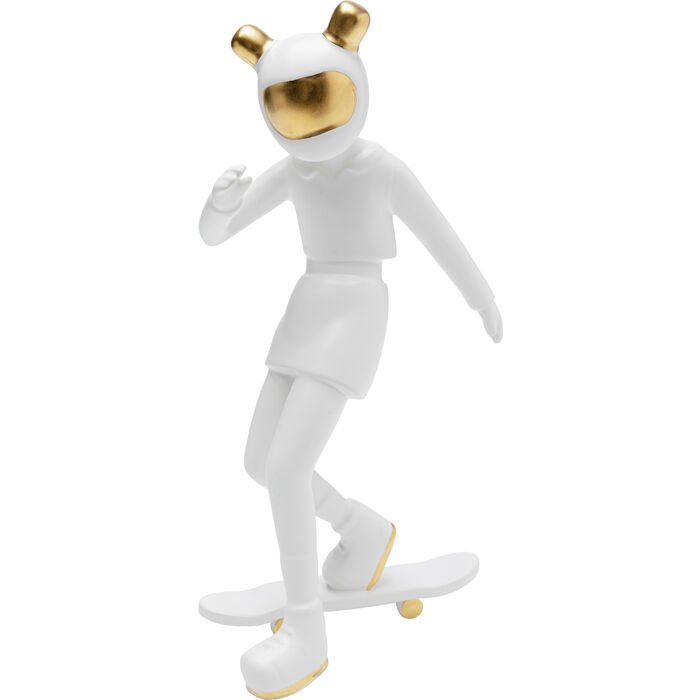 Skating Astronaut White Dekoratif Obje 33cm
