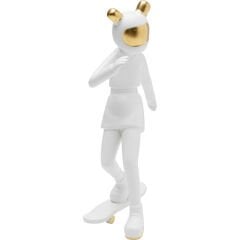 Skating Astronaut White Dekoratif Obje 33cm