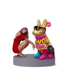 Deco Figurine Graffiti Dog 152cm