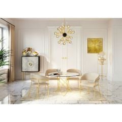 Pendant Lamp Crystal Bomb Brass Avize 93 cm