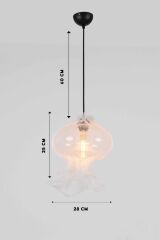 Denizanası Cam Sarkıt Avize Beyaz