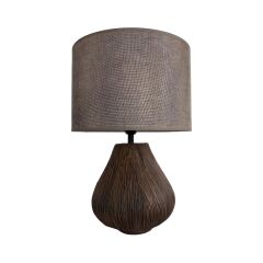 Grant Koyu Kahve Polyester Abajur