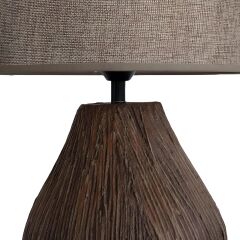 Grant Koyu Kahve Polyester Abajur