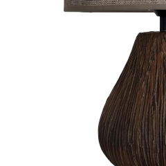 Grant Koyu Kahve Polyester Abajur