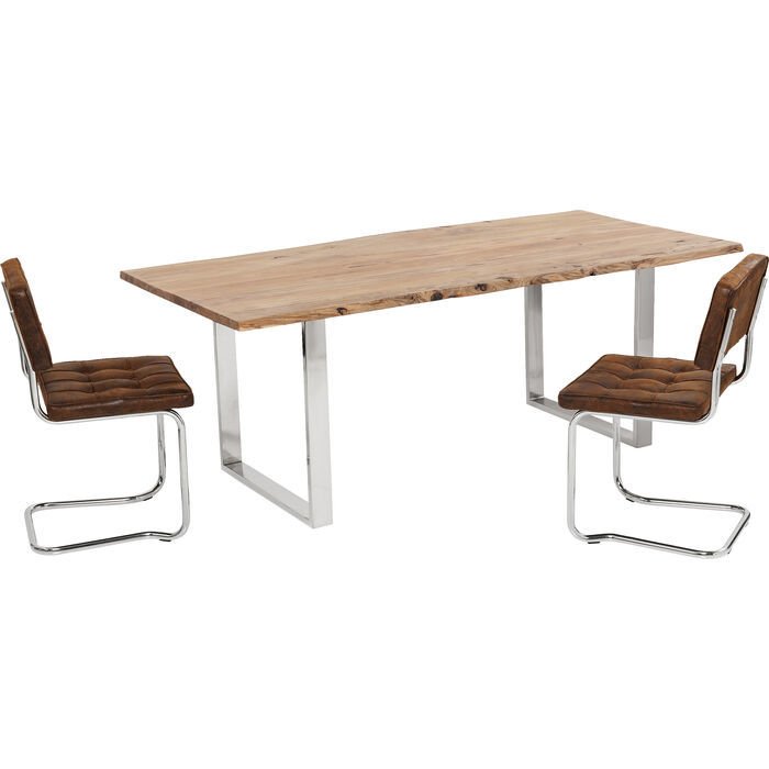 Harmony Chrome Masif Yemek Masası 180x90 cm