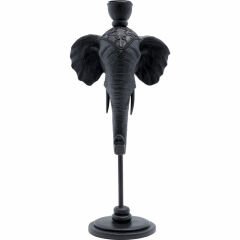 Holder Fil Kafası Siyah Polyester Mumluk