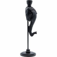 Holder Fil Kafası Siyah Polyester Mumluk