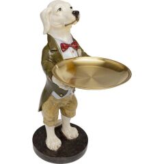 Deco Figurine Gentleman Dog Tray 43cm