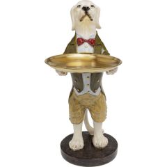 Deco Figurine Gentleman Dog Tray 43cm
