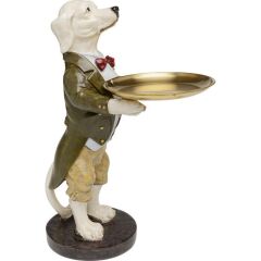 Deco Figurine Gentleman Dog Tray 43cm