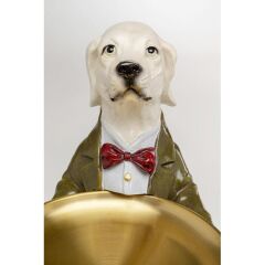 Deco Figurine Gentleman Dog Tray 43cm