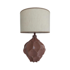 Adel Silindir Şapka Pudra Polyester Abajur