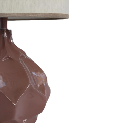 Adel Silindir Şapka Pudra Polyester Abajur