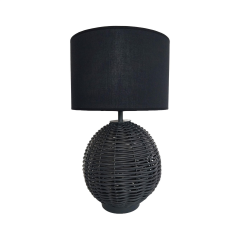 Sage Antrasit Rattan Abajur